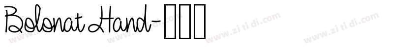 Bolonat Hand字体转换